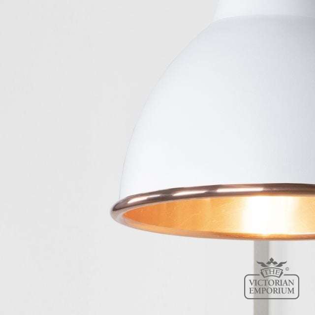 Brindle Wall Light With Smooth Copper Interior And Flock Exterior 49714sf 3 L