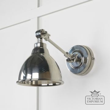 Brindle Wall Light In Smooth Nickel 49715 1 L