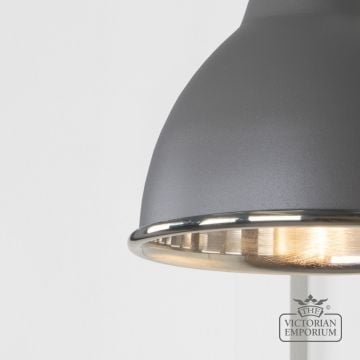 Brindle Wall Light With Smooth Nickel Interior And Bluff Exterior 49715sbl 3 L