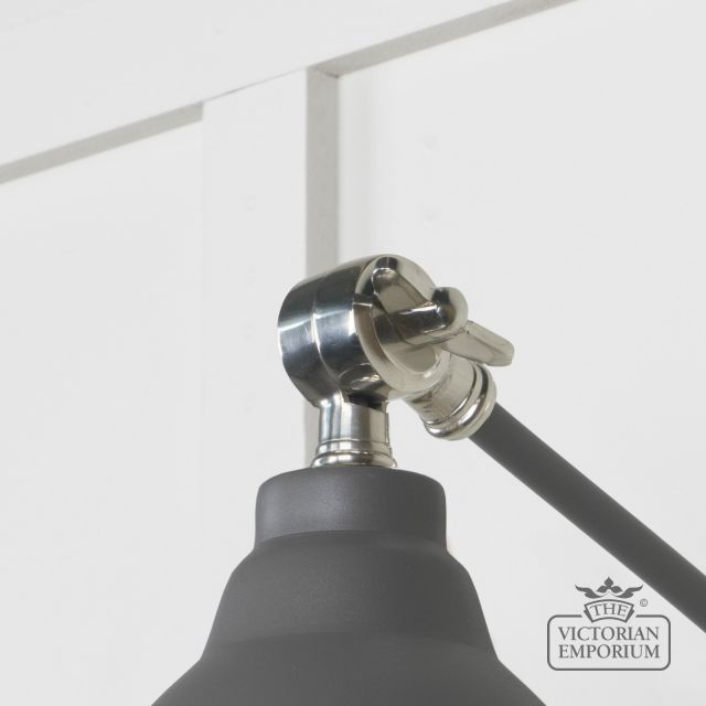 Brindle Wall Light With Smooth Nickel Interior And Bluff Exterior 49715sbl 4 L