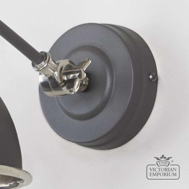 Brindle Wall Light With Smooth Nickel Interior And Bluff Exterior 49715sbl 5 L
