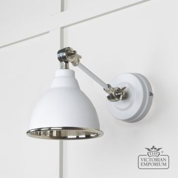 Brindle Wall Light With Smooth Nickel Interior And Flock Exterior 49715sf 1 L