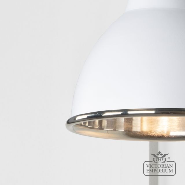 Brindle Wall Light With Smooth Nickel Interior And Flock Exterior 49715sf 3 L