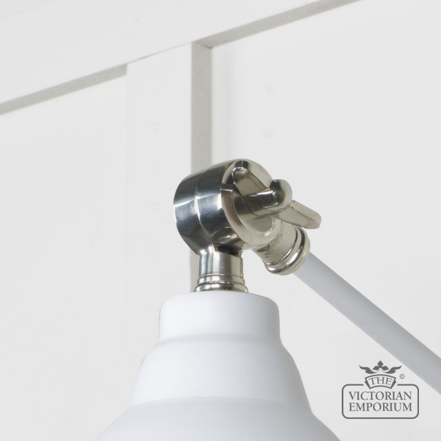 Brindle Wall Light With Smooth Nickel Interior And Flock Exterior 49715sf 4 L