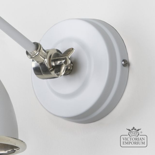 Brindle Wall Light With Smooth Nickel Interior And Flock Exterior 49715sf 5 L