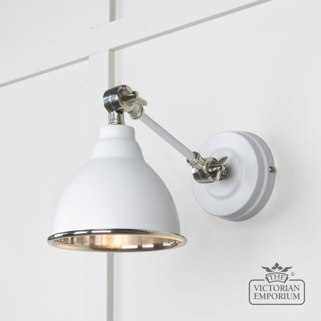Brindle Wall Light With Smooth Nickel Interior And Flock Exterior 49715sf Main L