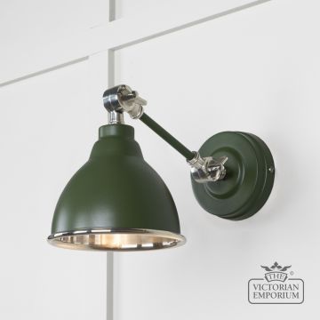 Brindle Wall Light With Smooth Nickel Interior And Heath Exterior 49715sh Main L