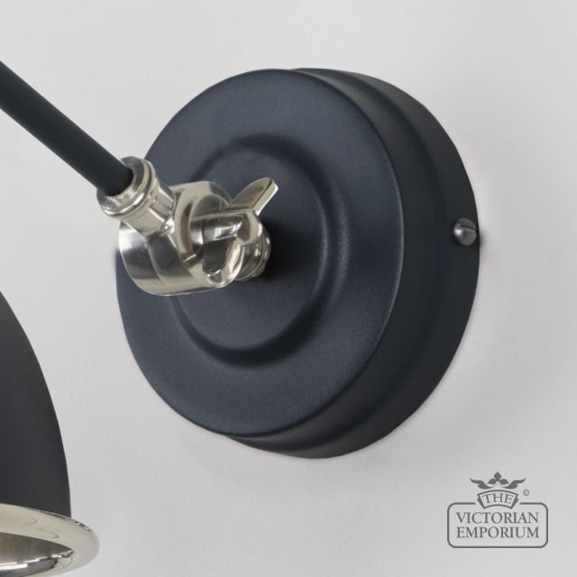 Brindle Wall Light With Smooth Nickel Interior And Soot Exterior 49715sso 5 L