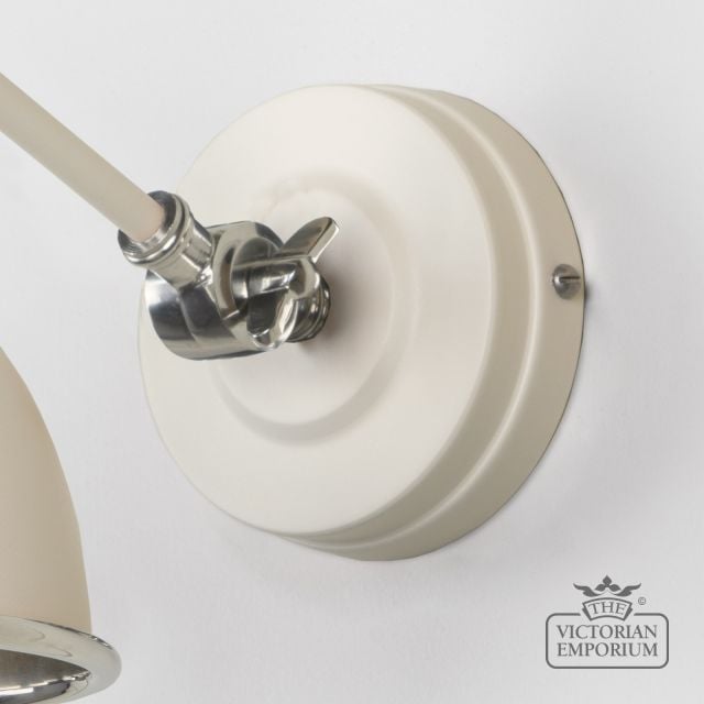 Brindle Wall Light With Smooth Nickel Interior And Teasel Exterior 49715ste 5 L
