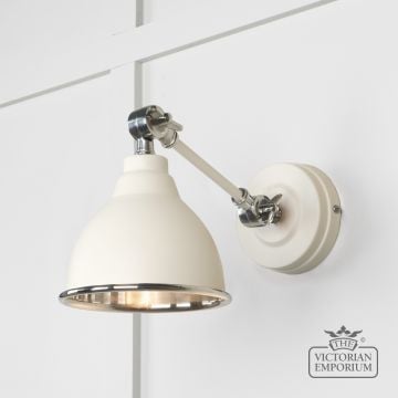 Brindle Wall Light With Smooth Nickel Interior And Teasel Exterior 49715ste Main L
