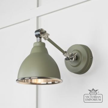 Brindle Wall Light With Smooth Nickel Interior And Tump Exterior 49715stu Main L
