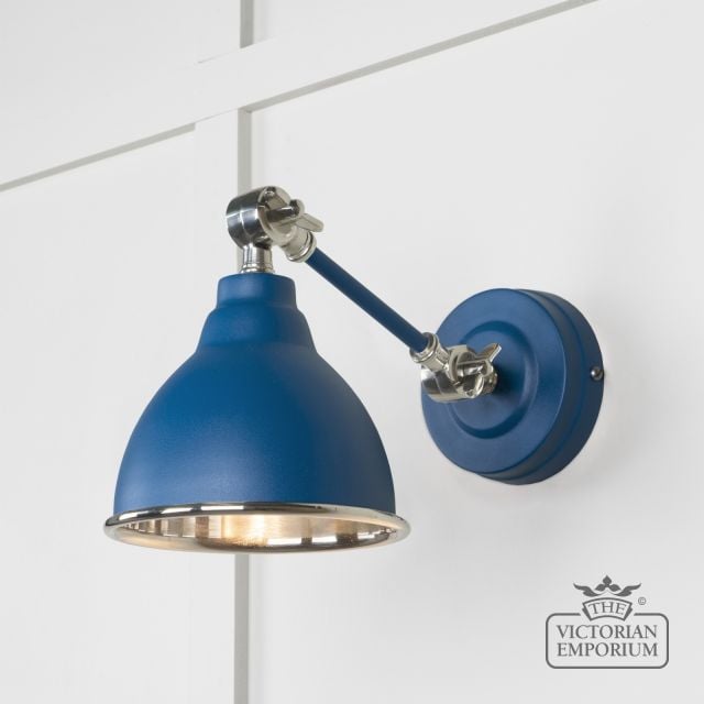 Brindle Wall Light With Smooth Nickel Interior And Upstream Exterior 49715su Main L