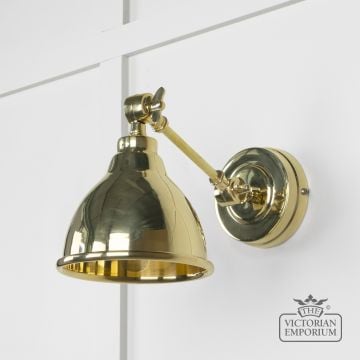 Brindle Wall Light in Smooth Brass