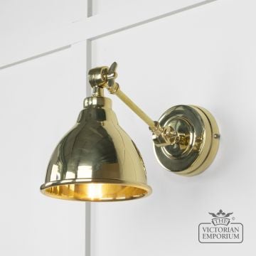 Brindle Wall Light In Smooth Brass 49716 Main L