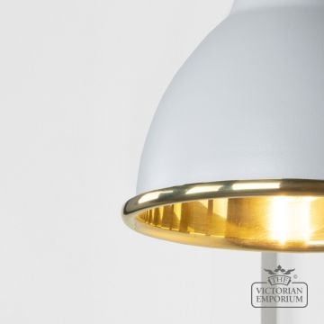 Brindle Wall Light With Smooth Brass Interior And Birch Exterior 49716sbi 3 L