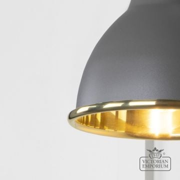 Brindle Wall Light With Smooth Brass Interior And Bluff Exterior 49716sbl 3 L