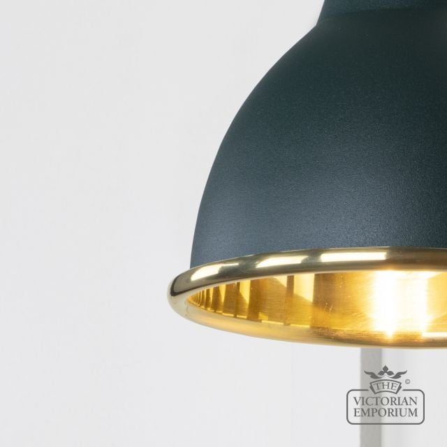 Brindle Wall Light With Smooth Brass Interior And Dingle Exterior 49716sdi 3 L