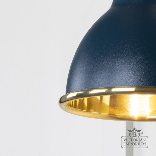 Brindle Wall Light With Smooth Brass Interior And Dusk Exterior 49716sdu 3 L