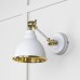Brindle Wall Light with Smooth Brass Interior and Flock Exterior 49716sf 1 l