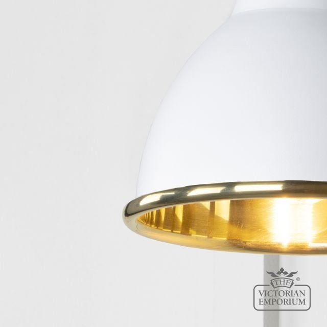 Brindle Wall Light With Smooth Brass Interior And Flock Exterior 49716sf 3 L