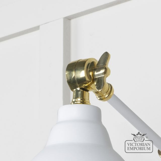 Brindle Wall Light With Smooth Brass Interior And Flock Exterior 49716sf 4 L