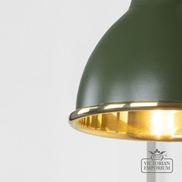 Brindle Wall Light With Smooth Brass Interior And Heath Exterior 49716sh 3 L