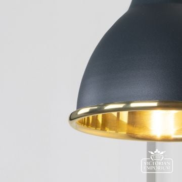 Brindle Wall Light With Smooth Brass Interior And Soot Exterior 49716sso 3 L