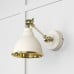 Brindle Wall Light with Smooth Brass Interior and Teasel Exterior 49716ste 1 l