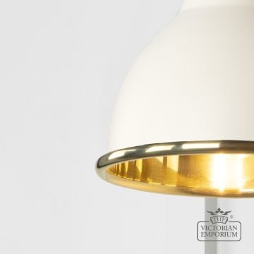 Brindle Wall Light With Smooth Brass Interior And Teasel Exterior 49716ste 3 L