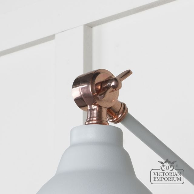 Brindle Wall Light With Hammered Copper Interior And Birch Exterior 49717sbi 4 L