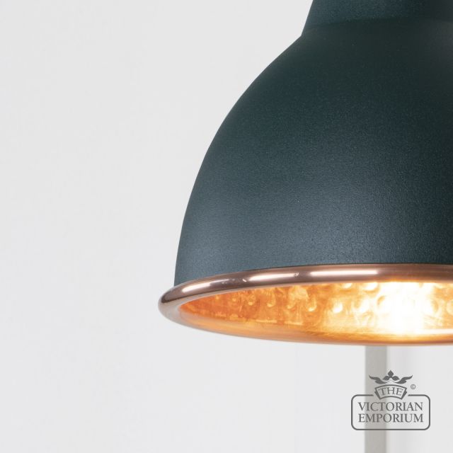 Brindle Wall Light With Hammered Copper Interior And Dingle Exterior 49717sdi 3 L