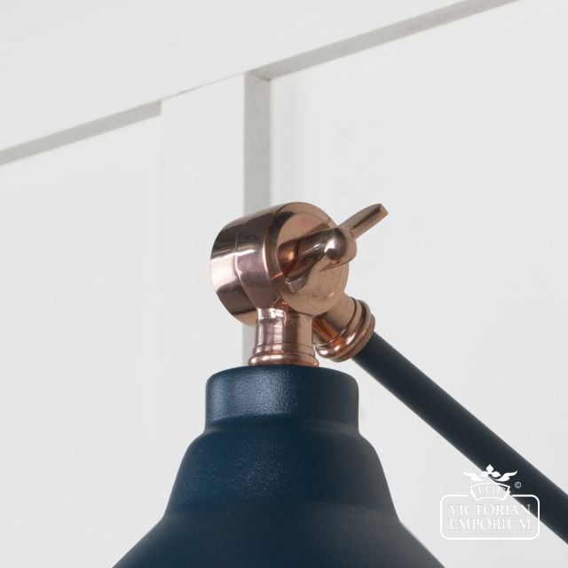 Brindle Wall Light With Hammered Copper Interior And Dusk Exterior 49717sdu 4 L