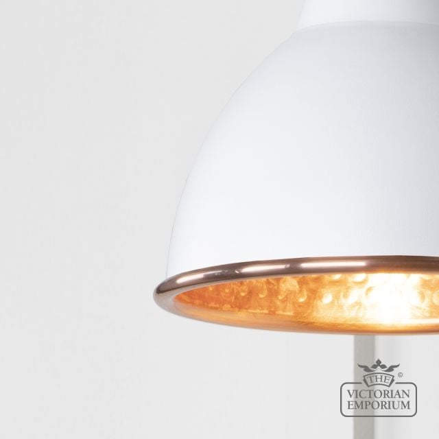 Brindle Wall Light With Hammered Copper Interior And Flock Exterior 49717sf 3 L