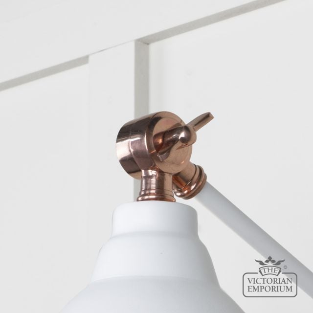 Brindle Wall Light With Hammered Copper Interior And Flock Exterior 49717sf 4 L