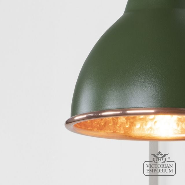 Brindle Wall Light With Hammered Copper Interior And Heath Exterior 49717sh 3 L