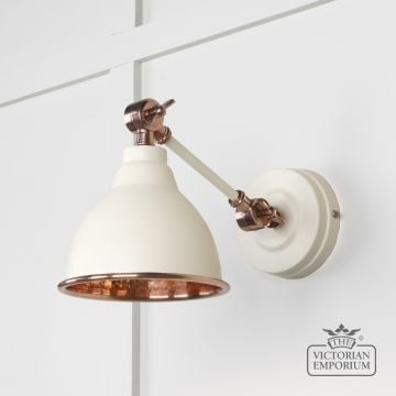 Brindle Wall Light With Hammered Copper Interior And Teasel Exterior 49717ste 1 L