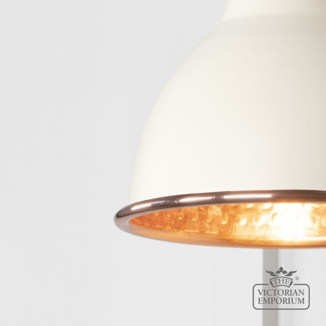 Brindle Wall Light With Hammered Copper Interior And Teasel Exterior 49717ste 3 L