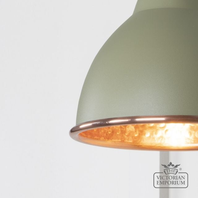 Brindle Wall Light With Hammered Copper Interior And Tump Exterior 49717stu 3 L
