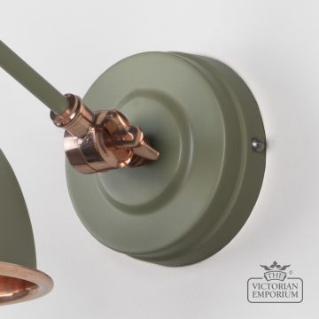 Brindle Wall Light With Hammered Copper Interior And Tump Exterior 49717stu 5 L