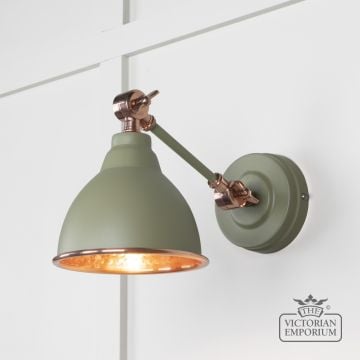 Brindle Wall Light With Hammered Copper Interior And Tump Exterior 49717stu Main L