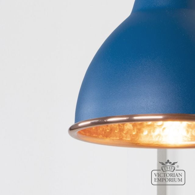 Brindle Wall Light With Hammered Copper Interior And Upstream Exterior 49717su 3 L