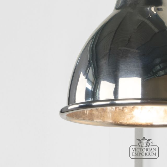 Brindle Wall Light With Hammered Nickel Interior 49718 3 L