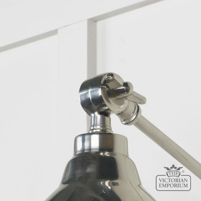 Brindle Wall Light With Hammered Nickel Interior 49718 4 L