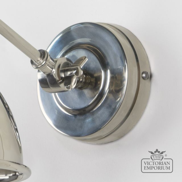 Brindle Wall Light With Hammered Nickel Interior 49718 5 L