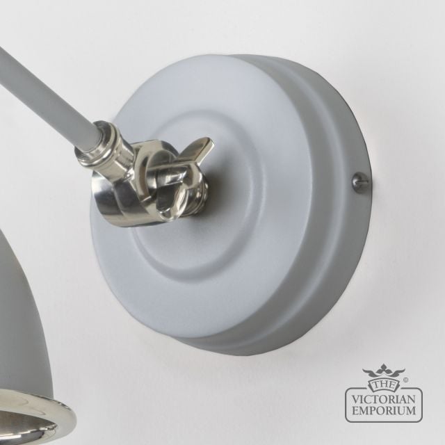 Brindle Wall Light With Hammered Nickel Interior And Birch Exterior 49718sbi 5 L