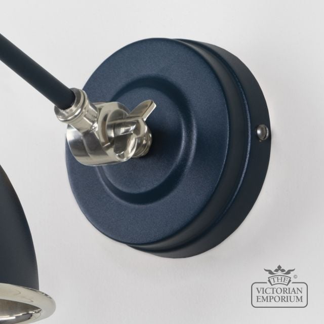 Brindle Wall Light With Hammered Nickel Interior And Dusk Exterior 49718sdu 5 L