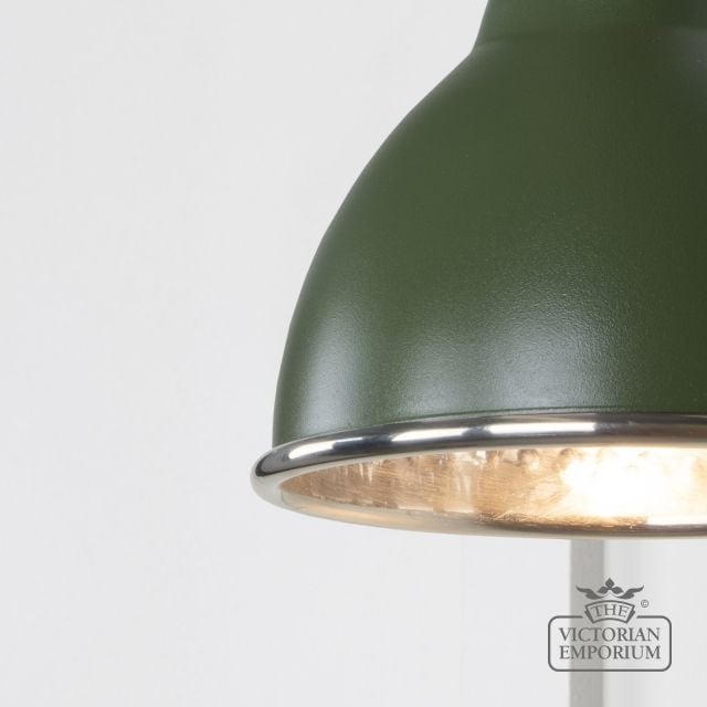 Brindle Wall Light With Hammered Nickel Interior And Heath Exterior 49718sh 3 L