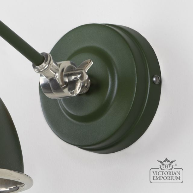 Brindle Wall Light With Hammered Nickel Interior And Heath Exterior 49718sh 5 L