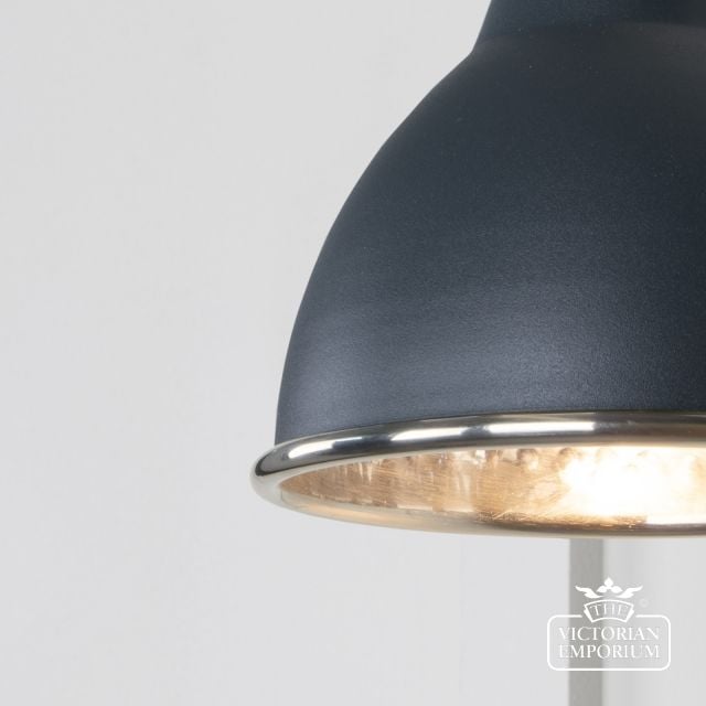Brindle Wall Light With Hammered Nickel Interior And Soot Exterior 49718sso 3 L