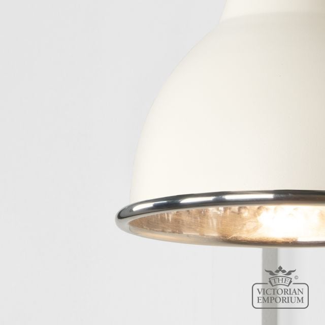 Brindle Wall Light With Hammered Nickel Interior And Teasel Exterior 49718ste 3 L